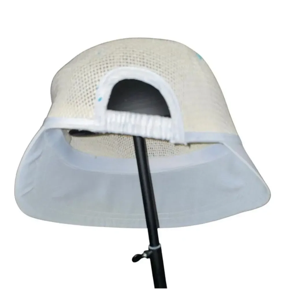 Sun N Sand Wide Brim Sun Hat Blue Splatter Paint Woven Mesh Summer Beach Travel